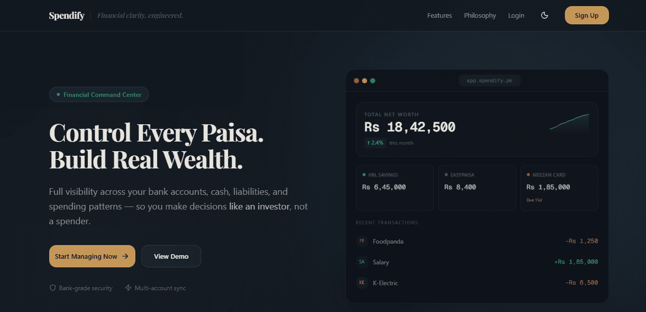 Landing page